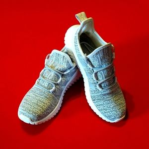 Adidas athletic shoes.